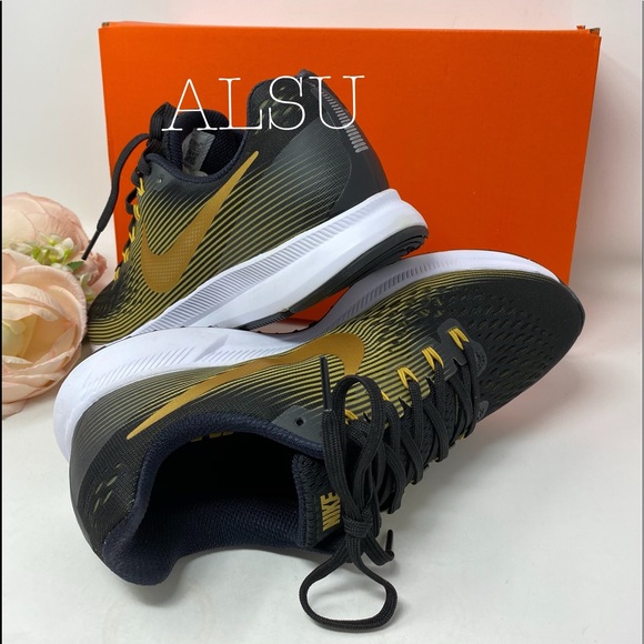 Nike Air Zoom Pegasus 34 Black Metallic Gold W - Picture 7 of 8